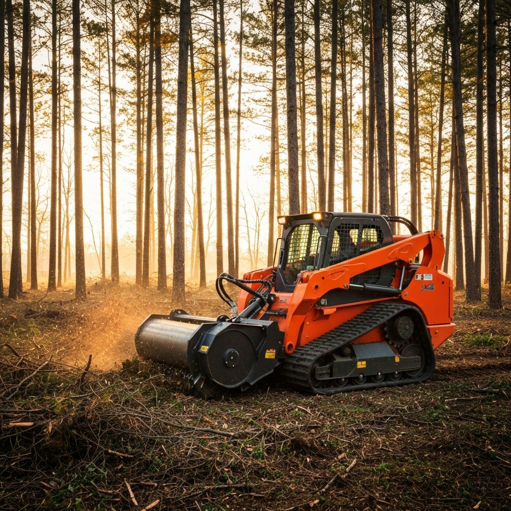 Professional land clearing and forestry mulching operation by Clear Ground Land Co.